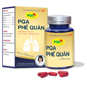 PQA Phế Quản Hỗ Trợ Bổ Phế Giảm Ho Đờm Đau Rát Họng. Hộp 30 Viên [Dược phẩm pqa]