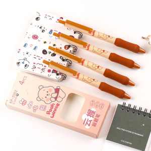 PULPEN ST MEKANIK 1 SET ISI 4 PCS GAMBAR KARTUN LUCU DENGAN BANTALAN HANDLE NYAMAN