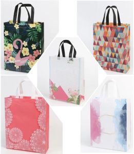 ถุงผ้าช๊อปปิ้ง ขยายข้าง ผ้าสปันบอนด์ ใหญ่ม๊าก ขนาดตามภาพ เย็บแน่น