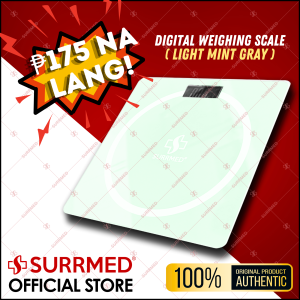 SURRMED Digital Weighing Scale for Body Weight | Glass Electronic Health Scale for Humans | Value Price (Gray)