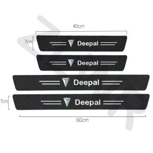 ZLWR Changan Deepal S07/L07 แถบธรณีประตูรถEVสติกเกอร์ธรณีประตูเพื่อป้องกันการเหยียบสติกเกอร์คาร์บอนไฟเบอร์เพื่อป้องกันรอยขีดข่วนยินดีต้อนรับแถบธรณีประตูประตูอุปกรณ์รถยนต์