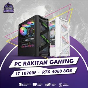 PC RAKITAN GAMING INTEL i7 10700F | VGA RTX 4060 8 GB | RAM 32 GB | SSD 1 TB NVME SIAP GAMING EDITING DESAIN LIVE STREAMING