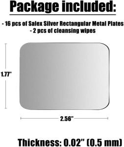 Replacement Metal Plates Set for Magnetic Car Mount Wall Phone Holder. 16 Large Silver Iron Discs Without Holes for Magnets. 3M Adhesive Thin Steel Cell Phone Case Back Magnet Stickers 16 Pack