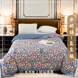 Class A Baby Bean Velvet Quilt Washed Cotton Soybean Fiber Core Thickened Winter Quilt Machine Washable