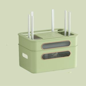 BLACKON 2/3/4-Tier WiFi Router Organizer Space Saving Multifunctional Router Storage Box Wireless Placement Ventilation WiFi Box Holder Home Office Storage