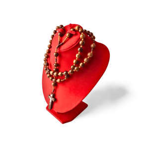 Rosario Eksklusif Kayu Kokka / Kaukah / Kaoka ORIGINAL Motif Marjan / Kalung Rosario Katolik