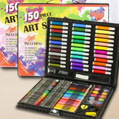 Ready Stock ! 208pcs Kids Drawing Art Set Painting Pen Colour Pencils With Case