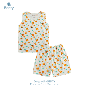 Bộ ba lỗ full họa tiết BENTY bộ sát nách cho bé từ 9 tháng đến 6 tuổi chất vải mềmmịn mát da bé