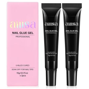 Keo dán móng tay dạng gel AILLSA loại siêu dính dùng cho móng giả 15g. Keo dán móng giả acrylic mềm chuyên dụng cần dùng đèn UV để làm khô - Độ bền cao.