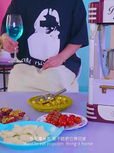 Hot Air Popcorn Machine Vintage Tabletop Electric Popcorn Popper Healthy And Quick Snack Popcorn Maker