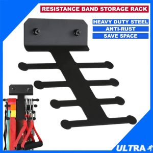 Resistance Rack Band Storage Gym Equipment Hanger Carabiner Hook Cable Attachment Accessory Wall Mount Rak Besi Gantung