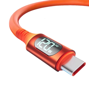 Type C Cable 120W Fast Speed Charging Real Time Current Voltages Display Long Cord Universal Device Support