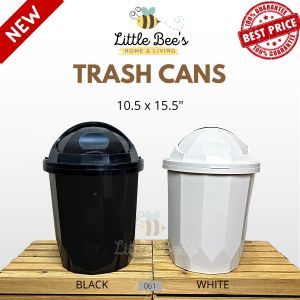 Minimalist Classy Trash Can with cover | Trash Bin | White Garbage Bin | Little Bees Garden