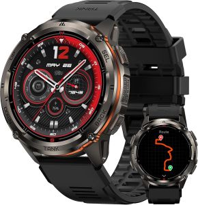 KOSPET TANK T3 ULTRA 2 Smartwatch 1.43" AMOLED Display 100M Waterproof Rugged Military Bluetooth Heart Rate Blood Oxygen Blood Pressure Stress Levels Emotion Sleep Monitoring Compass Menstrual Cycle Tracking Smartwatch VMI Direct