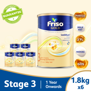 [Bundle of 6] Friso Gold Stage 3 Growing-up Formula - From 1-3 years (1.8kg)