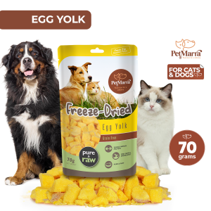 PetMarra Freeze-Dried Dog and Cat Treats Chicken Meat Beef Liver Egg Yolk Flavor 70g Collection - PetMate freeze dried dogs cats