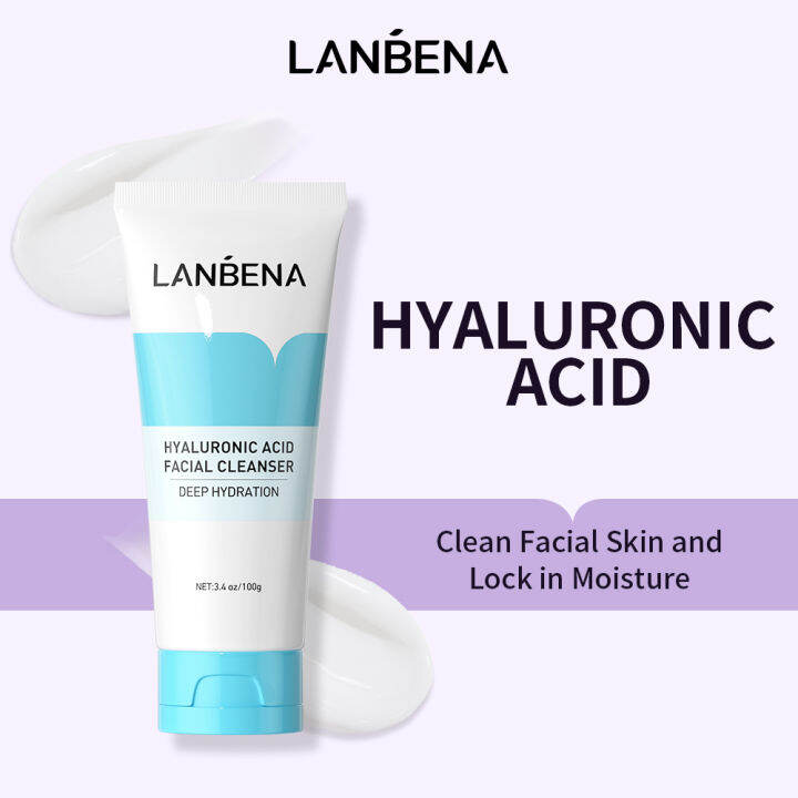 LANBENA Hyaluronic acid Facial Cleanser Moisturizing Gentle Cleanser ...