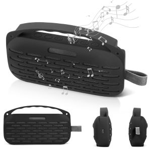 Silicone Case Cover with Handle and Shoulder Strap for Bose SoundLink Flex 2nd Gen Portable Speaker Durable Waterproof Protective Cover in Rose