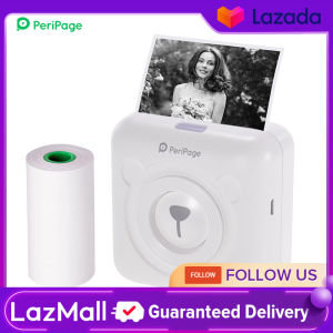 [Free Protect Case]PeriPage A6 Mini Pocket Wireless BT Thermal Printer Picture Photo Label Memo Receipt Paper Printer with USB Cable Support for Android iOS Smartphone Windows