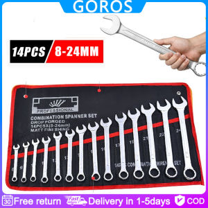 【In Stock】 14pcs 8-24mm Auto Repair Tool Wrench Set 8-22mm Auto Repair Tool Set Wrench Set Accessories Bicycle Motorcycle Car Kit Hand Tools