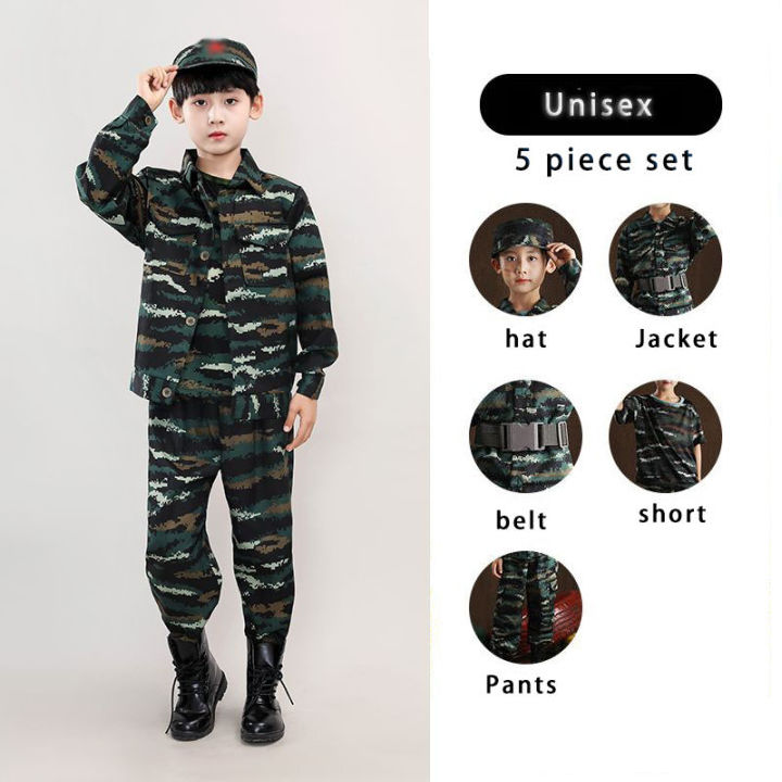 Kids Costume Military Uniform Boys Special Soldier Cosplay Camouflage Sets  Lazada PH