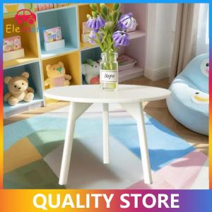 [Eleanor] 1 Piece Dollhouse Miniature White Round Table Model Simulation Furniture Decoration DIY Accessories Toys