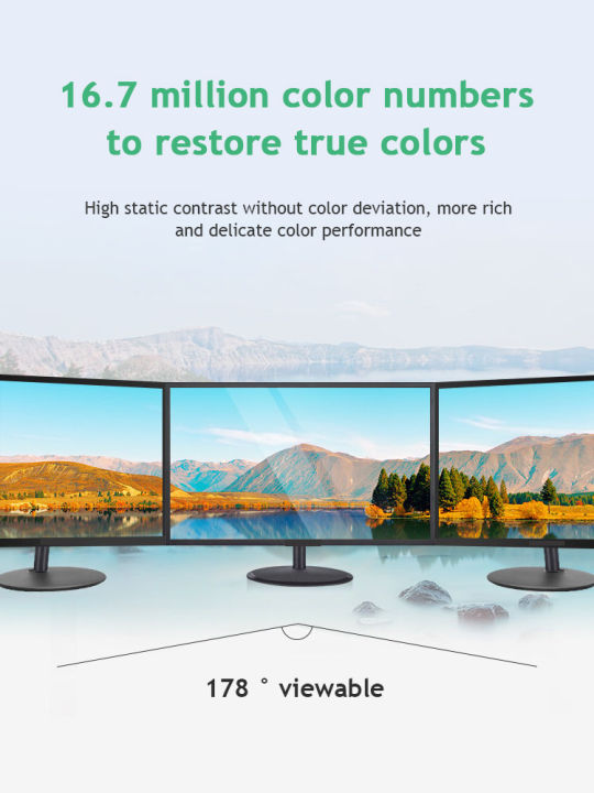 Hi Def Computer Screen ICON monitor for laptop extension 19 22 24 inch LED Rimless HDMI VGA ...