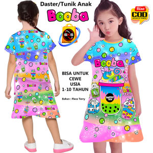 BISA COD & Gratis Ongkir Daster Anak Drees Anak Perempuan BOBA Printing Dress Anak Murah Gaun Anak Wanita Tunik Anak SM 00090 Dress Anak Terbaru Kekinian Anak Usia 1 - 10 Tahun Baju Anak Atasan Anak Gaun Anak Perempuan Baju Santai Baju Tidur Baju Main