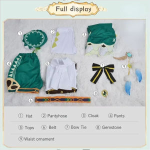 Genshin Impact Game Venti Barbatos Cosplay Costume Windy Wendi Uniform Anime Chinese Style Halloween Costumes