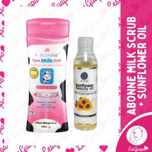 100% ORIGINAL A bonne Milk Salt Scrub 350g + Pure Sunflower Oil 100ml Combo Best Seller
