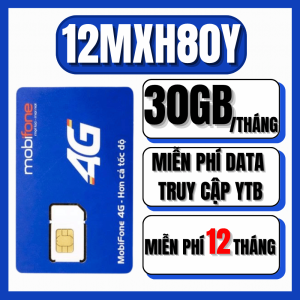 Sim 4G Mobifone 12MXH80Y Trọn Gói 12 Tháng Miễn Phí DATA TỐC ĐỘ CAO KHÔNG GIỚI HẠN Xem Y0utubi | FREESHIP - CHƯA KÍCH HOẠT