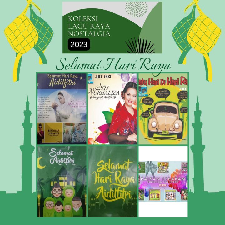 Koleksi Lagu Raya Terbaik Lama Dan Baru CD USB 2023 Lagu