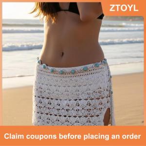 【ZTOYL】 Fashion Bohemian Female Circular Waist Chain Luxury Turquoise Ellipse Chain Belt For Women Suitable For Skirts Dress