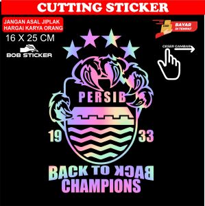 Cutting stiker persib back to back champion / persib bandung / persib juara