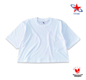 Kaos Crop Top Over Size Polos | Baju Crop Tee OverSize | Kaos Basic Wanita Dewasa GTask Style Korea