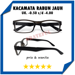 OPTIK MINUS MURAH - Kacamata Minus Frame Warna Abu Tua Kilap Lensa Minus -0.50 sampai -4.00 Bentuk Kotak Gaya Sporty Simpel Korea Style TERBARU - PRIA WANITA