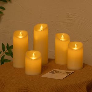 HUADIN Flameless Electronic Candle Light Creative USB Rechargeable Warm Glowing Candles Gift Portable Simulated Candle Light Home Decor