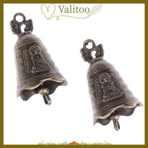 [Valitoo] Antique Bell Chinese Mini Sculpture Pray Guanyin Buddha Bell Shui Feng Bell