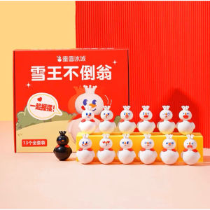 Mixue Water Bottle Snow King Dun Dun Bucket Lemon Cup Bubble Tea Bucket Snow King Head Barrel