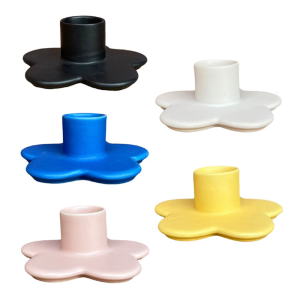 Easters Ceramics Flower Shape Holder Floral Table Centerpieces Taper Candlestick for Spring Weddings Home Decors
