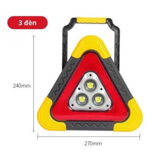 Đèn LED Cảnh Báo Nguy Hiểm Đa Năng Hình Tam Giác Kiêm Pin Sạc Dự Phòng Cho Ô Tô Xe Hơi