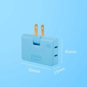Ổ Cắm Chia Điện Nhỏ Gọn US Xoay 180 Độ 3 Trong 1 Phích cắm chuyển đổi 3 trong 1-NIEVE