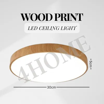 24W 36W Nordic LED Ceiling Light Minimal Ceiling Light Wooden Wood Design- Daylight Warm White Tri-tone Macaron GSE