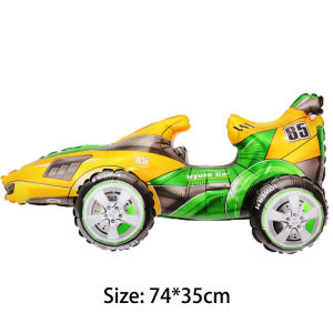 Balon Karakter Jumbo 3D/4D Tema Mobil Balap Off Road Roda Helm Balon Ulang Tahun Ukuran Besar