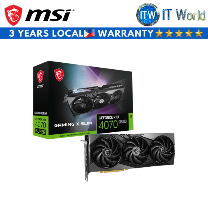 MSI Geforce RTX 4070 Super Gaming X Slim 12GB GDDR6X Graphic Card ...