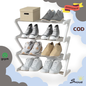 RAK SEPATU Z SHAPE/ RAK SEPATU MINI ZIGZAG SHOE RACK/ MINIMALIS 4 SUSUN RAK MULTIFUNGSI SERBAGUNA/ RAK SEPATU Z SHAPE