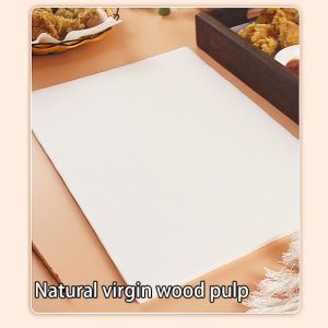100PCS Baking oil paper thickened oil proof natural wood pizza pad paper BBQ fried chicken fried snack tray paper