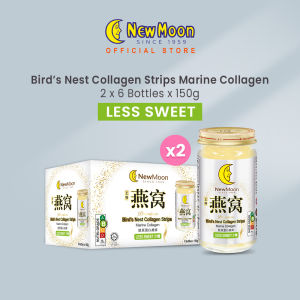 [Bundle of 2 - Less Sweet] New Moon Birds Nest with Collagen Strips 150g x 6 bottles