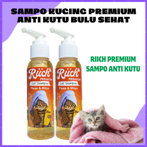 SHAMPOO RIICH ANTI KUTU MEMBASMI KUTU PADA KUCING BULU BERSIH DAN SEHAT