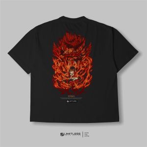 Kaos Anime Oversize Boxy Cut Cowok Tshirt Distro Pria Casual Style Premium - Itachi Uchiha